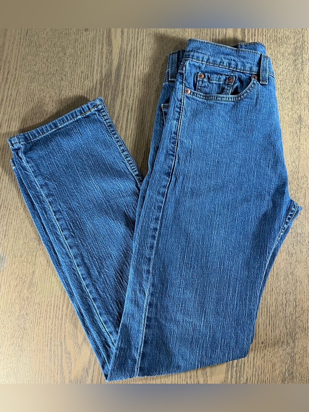 Levi's 505 Regular Fit Jeans Men's W29 L32 Medium Wash Straight Leg WaterLess